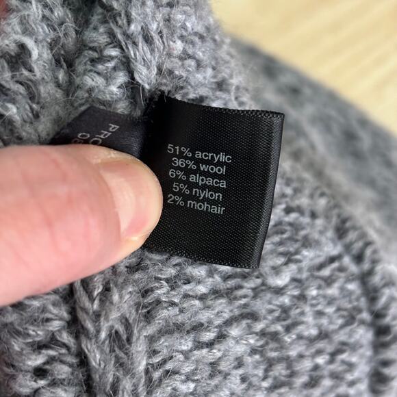 The Limited Sweater Womens Medium Gray Wool Cardigan‎ Tunic Dress Secretary Twee - Picture 10 of 12